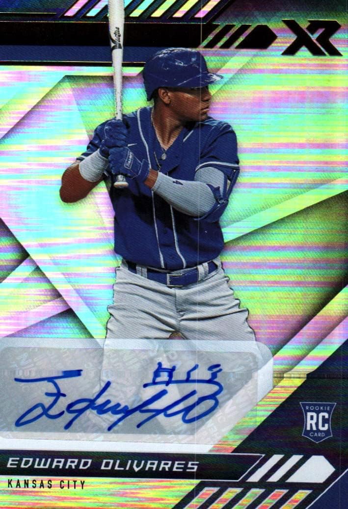 Edward Olivares Autographed Chronicles XR Rookie Card Collectible Baseball Card - 2021 Panini Chronicles XR Rookie Baseball Card #5 (Royals) Free Shipping & Tracking