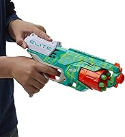Vista 4 de NERF Elite Disruptor Lanzador de Dardos Verde Dinámico, Tambor Giratorio, Disparo Rápido, Juguetes de Exterior para Niños y Niñas de 8 Años
