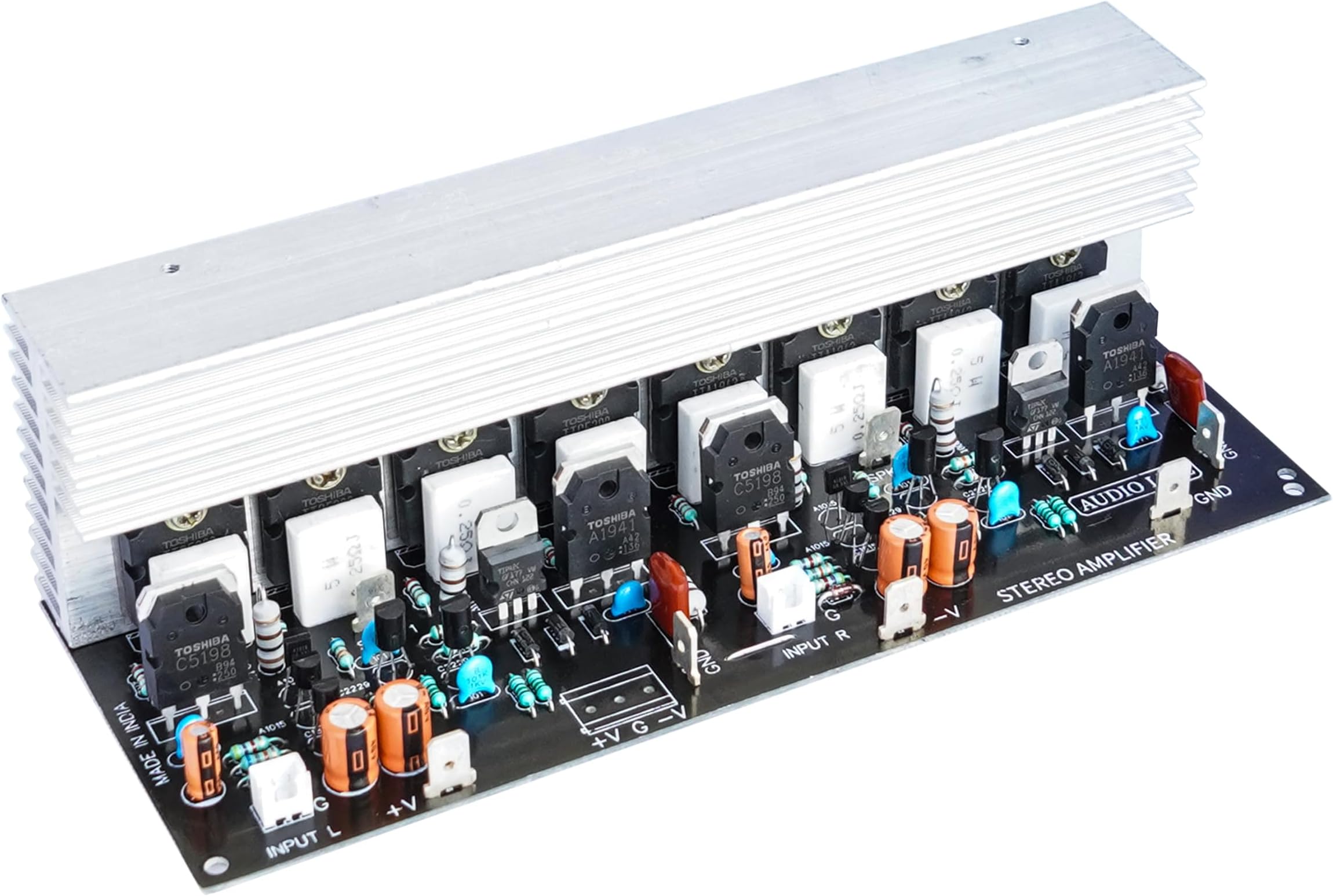 AUDIO LITE 200+200 Watt RMS Stereo Amplifier Board with 2SC5200 + 2SA1943 (400W stereo) (Complete MQ-1)