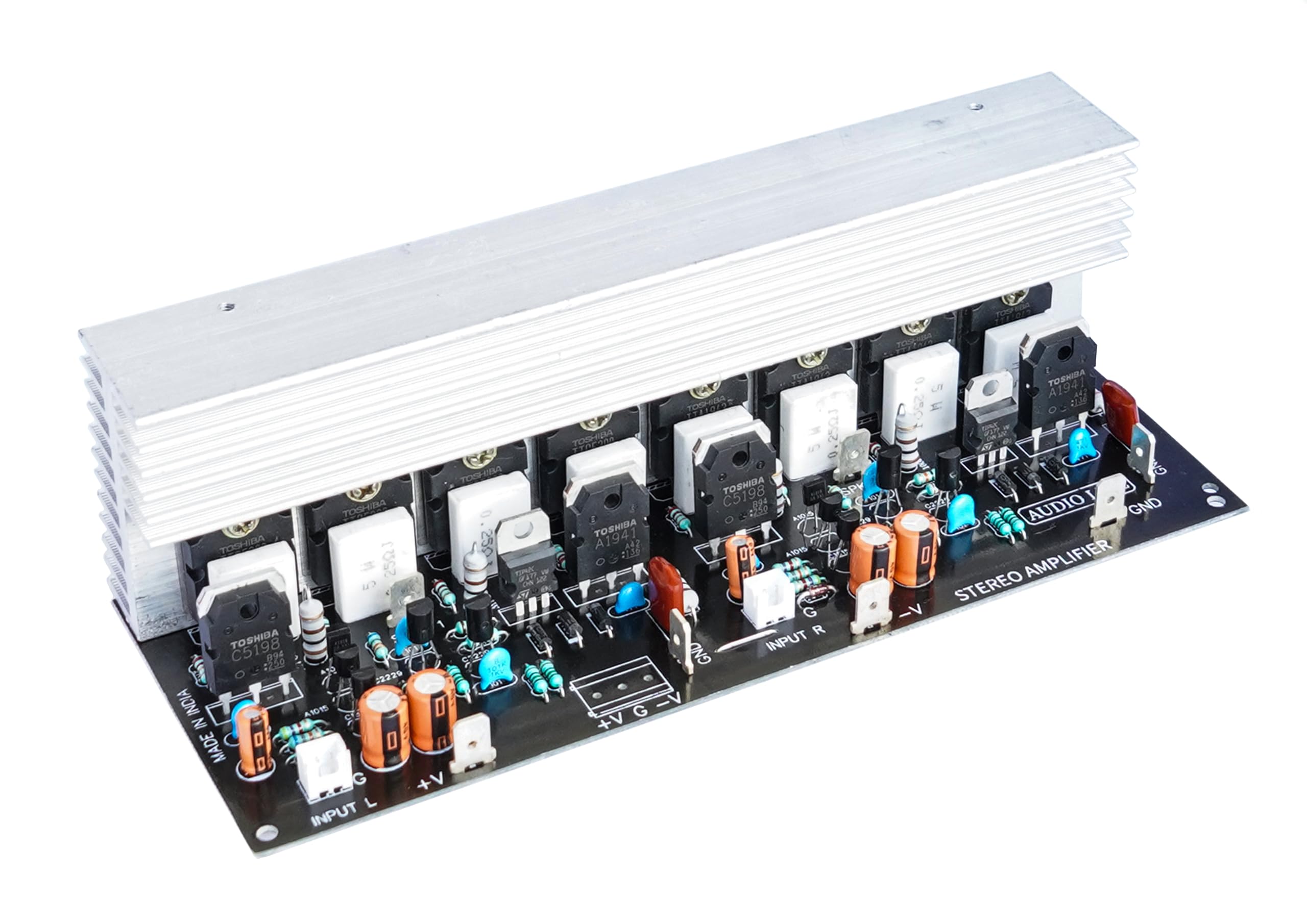 AUDIO LITE 200+200 Watt RMS Stereo Amplifier Board with 2SC5200 + 2SA1943 (400W stereo) (Complete MQ-1)