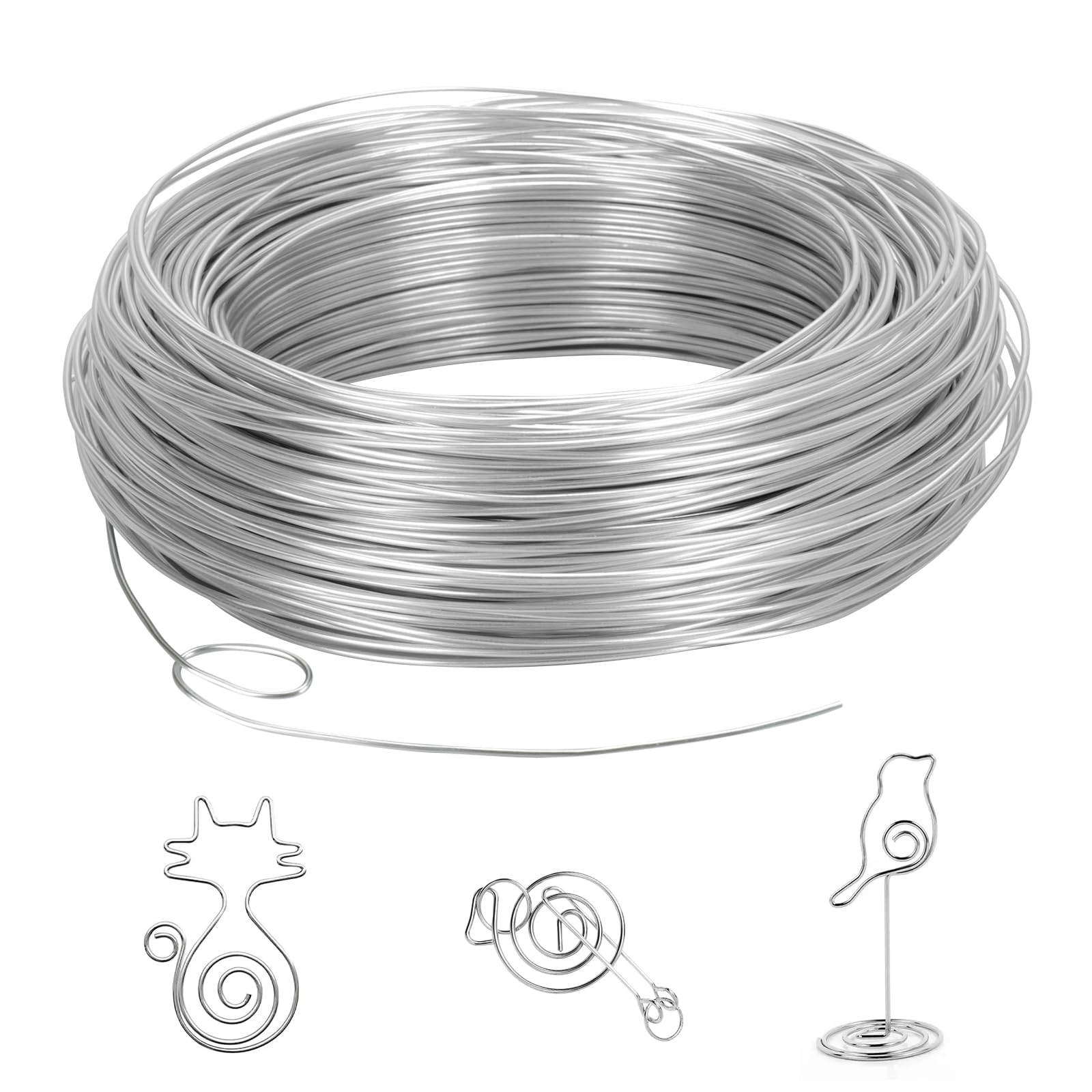 HIGHROCK Aluminium-Basteldraht 2 Mm – 30 M Rolle, Silber, Weich Und Flexibel