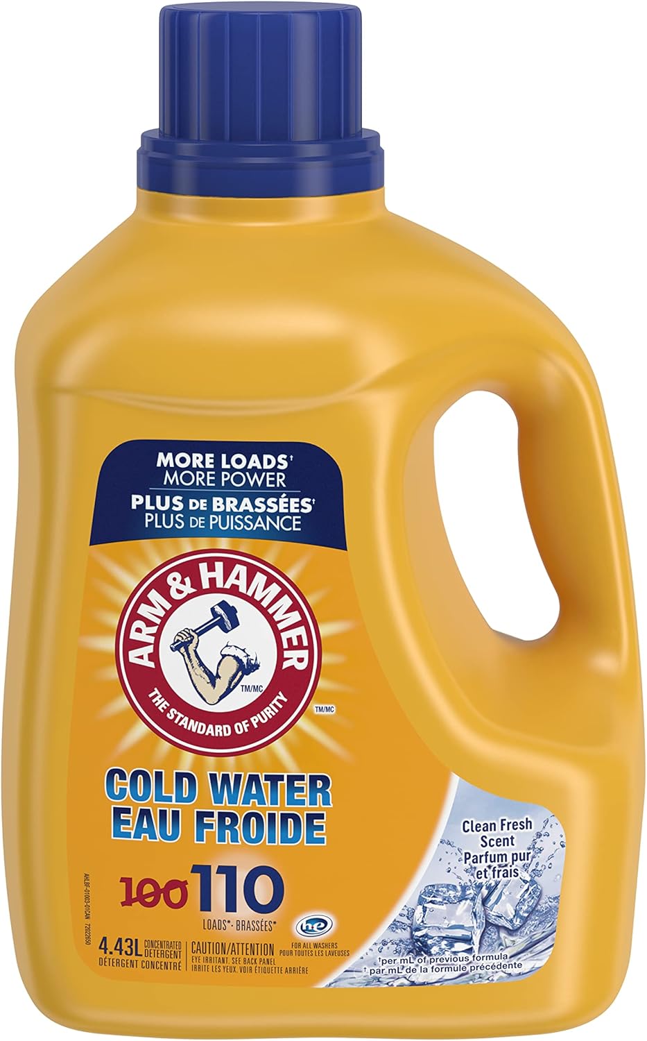 Arm & Hammer Coldwater Liquid Laundry Detergent, Clean Fresh Scent, 110
