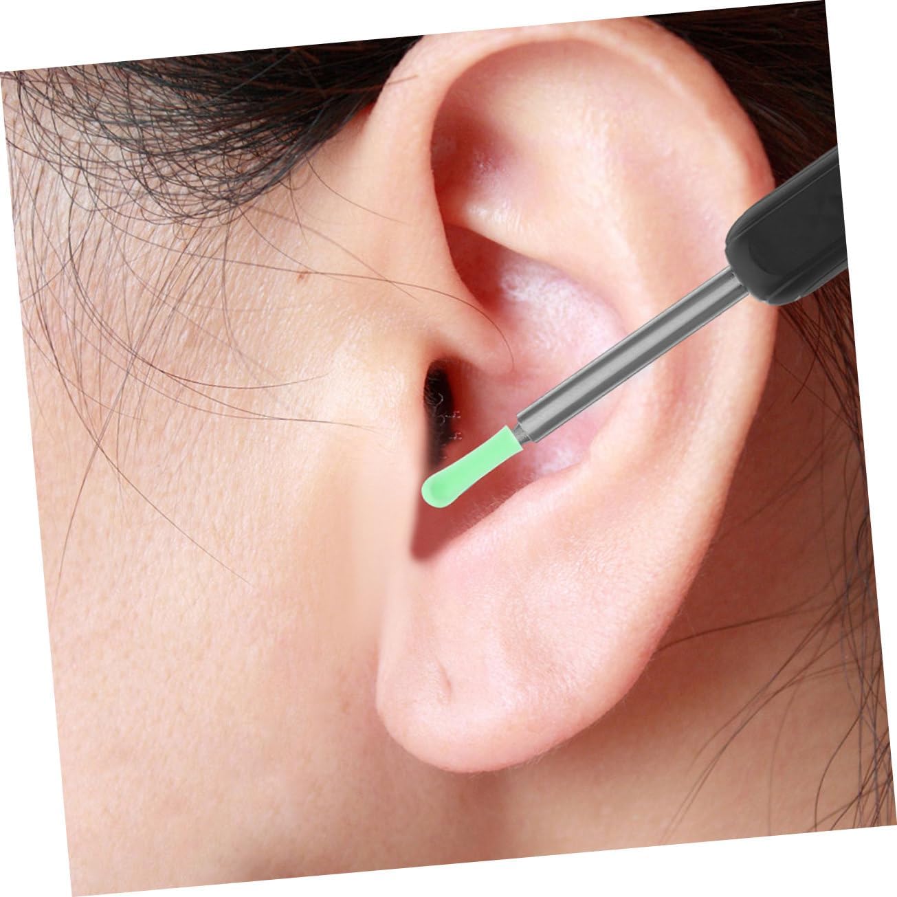12pcs Silicone Ear Spoon Sleeves for Ear Wax Removal Reusable and Easy to Clean Cleaner Accessories Compatible Wax Remover Tools Green