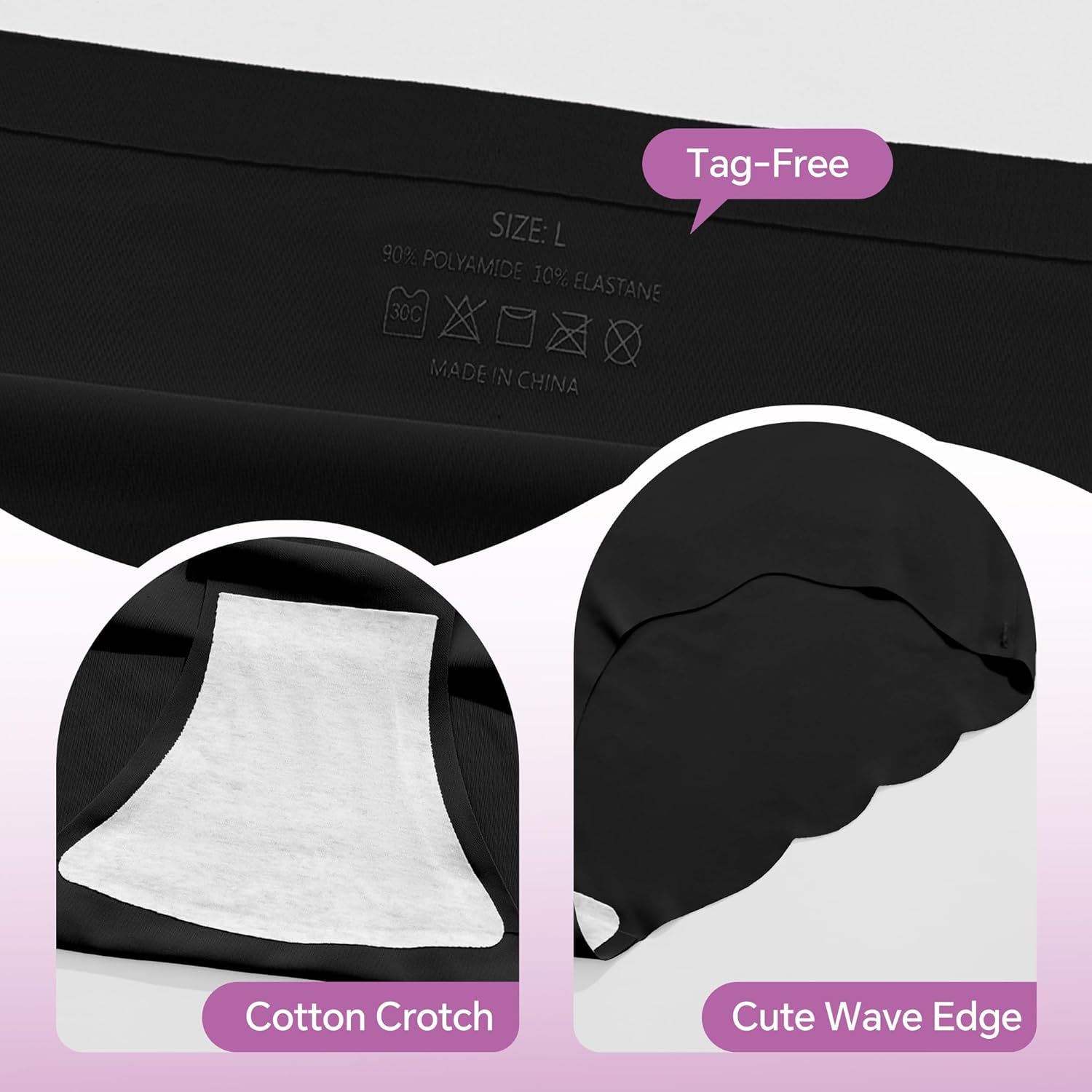 Seamless Underwear For Women Travel Panties Elastic Mid High Waisted Briefs No Show Invisible Emergency Underpants 6 Packs - Image 6