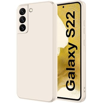 Qasyfanc Mobile Phone Case Compatible with Samsung Galaxy S22 5G Case Camera Protection Thin Soft TPU-Silicone Case Samsung S22 5G Protective Case Anti-Scratch White