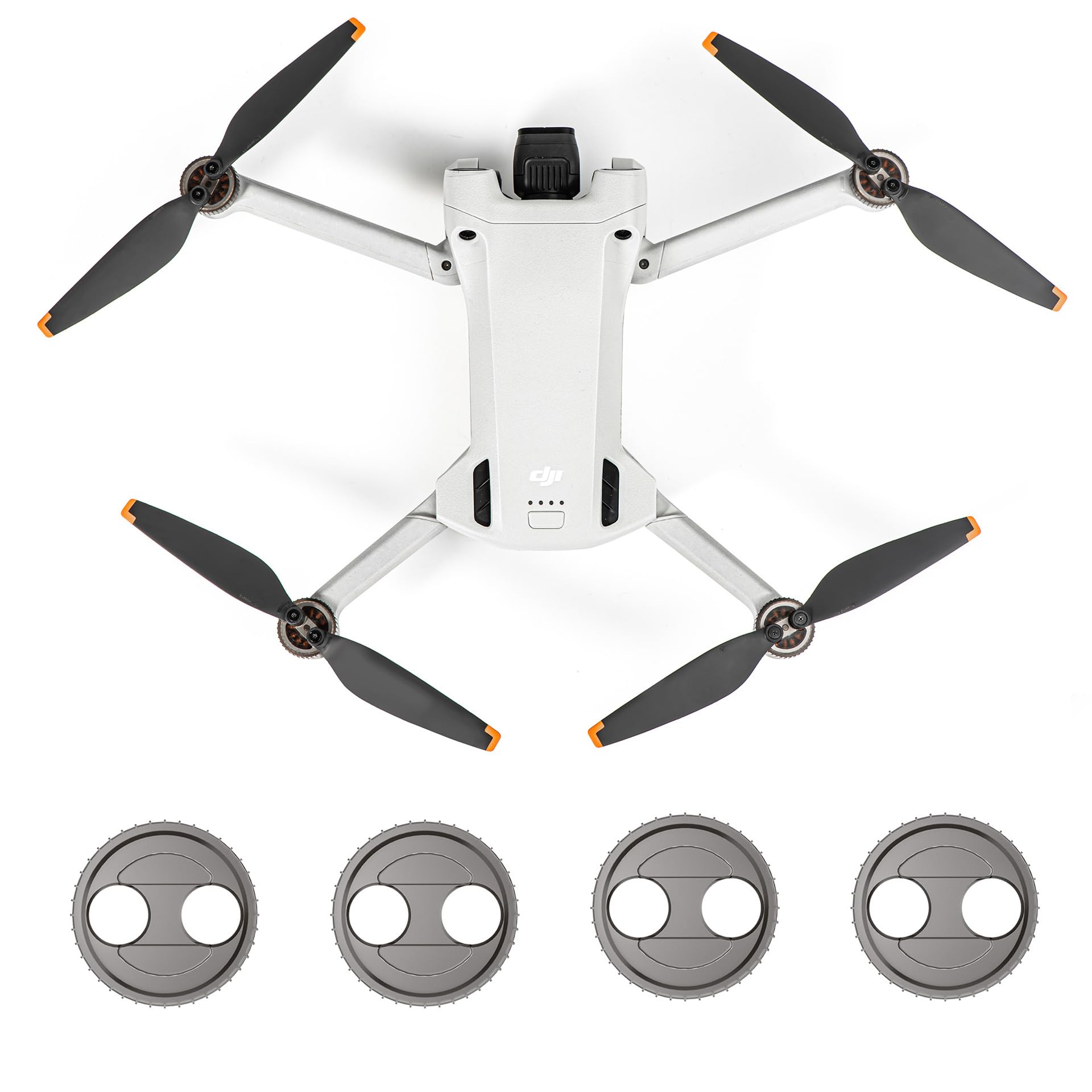 INF Pack of 6 Motor Cover Engine Guard for DJI Mini 3 Pro Dustproof Waterproof ABS Motor Cover Gray