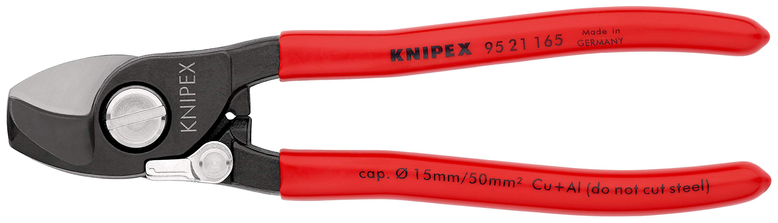 KNIPEX Tijeras cortacables Con muelle de apertura con cartulinas autoservicio recubiertos de plástico 165 mm, 95 21 165 SB
