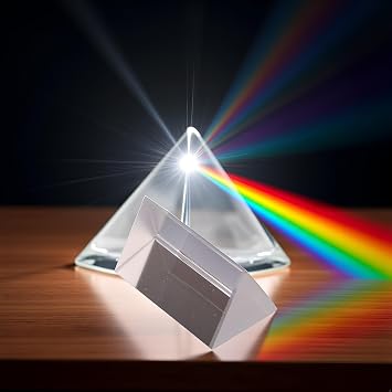Optical Glass Triangular Prism Physics Teaching Light Spectrum Model Educational Science Kits (5cm)
