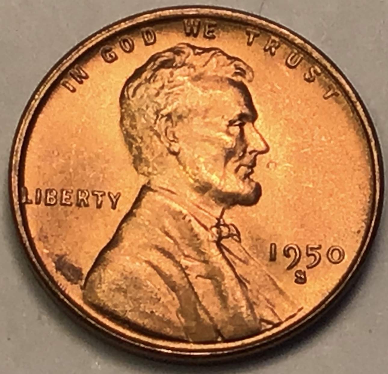 1950 S Lincoln Wheat Cent Red BU MS Penny Seller Mint State