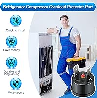 Vista 5 de Dreyoo Protector de sobrecarga para compresor de refrigerador, 2 piezas, compatible con 6750CL0001D/LG y Kenmore Refrigeradores Compresor Termistor