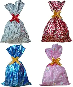 Kit 10 Sacos de presente 30x44 + 10 laços fácil (Sortidos Estampados)