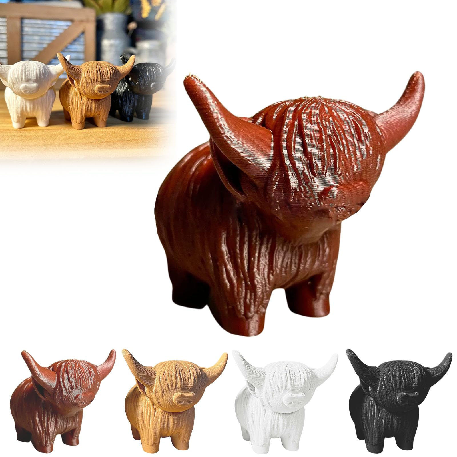 Boîte à Bijoux Mignonne Vache Des Highlands Portable, étui De Rangement