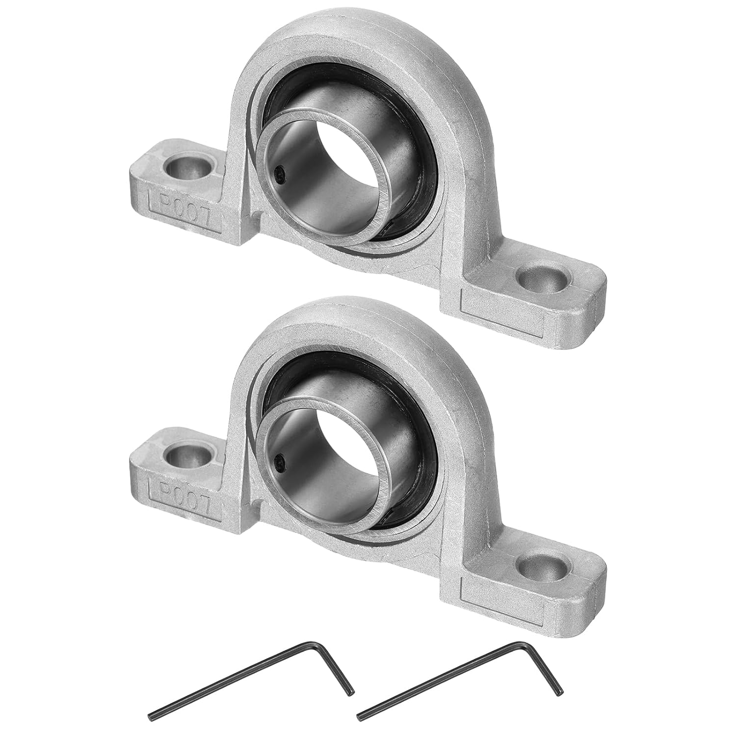 uxcell 2pcs KP007 Pillow Block Bearings 35mm Bore Bearing Units Zinc Alloy Flange Mounted Bearing Housing, P6(ABEC3)