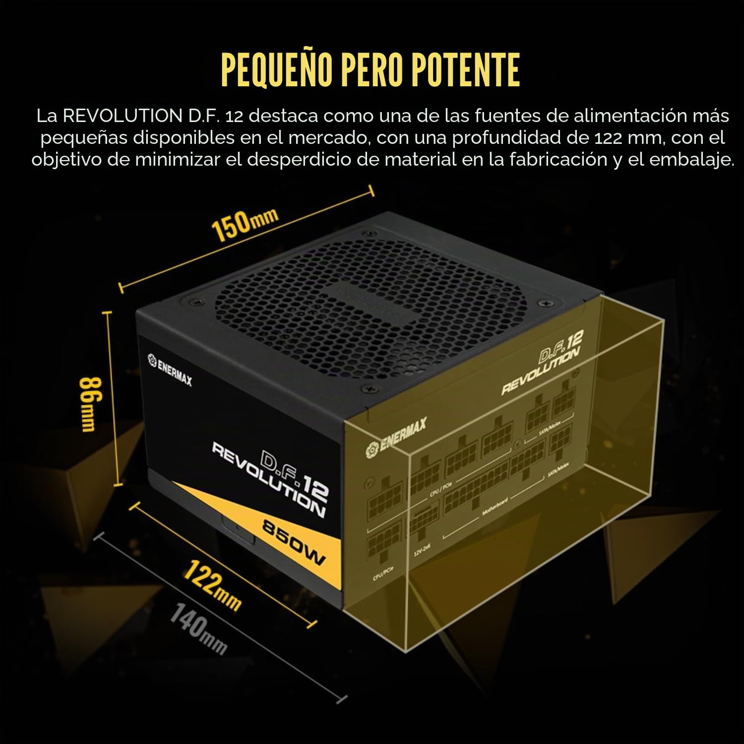 Enermax Revolution D.f.12 Alimentatore Per Computer 850 W 20+4 Pin Atx Atx Nero (enermax Revolution D.f. 12 Str?mforsyn)
