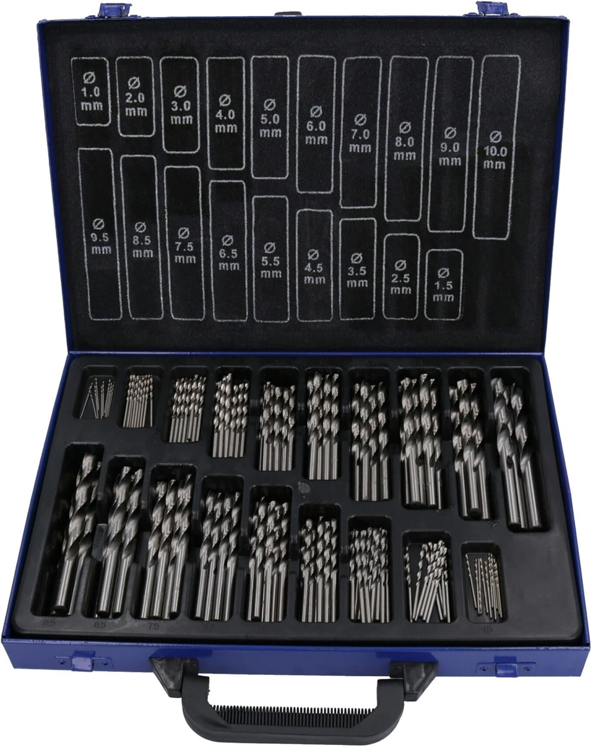 Twist Drill Bit Set Metric 170pc HSS 1mm - 10mm In Suitcase TE399