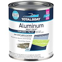 Vista 10 de TotalBoat Pintura de aluminio para lanchas, barcos bajos, botes, botes anfibios, barcos Jon y pontones (Verde Ejército, Quart)