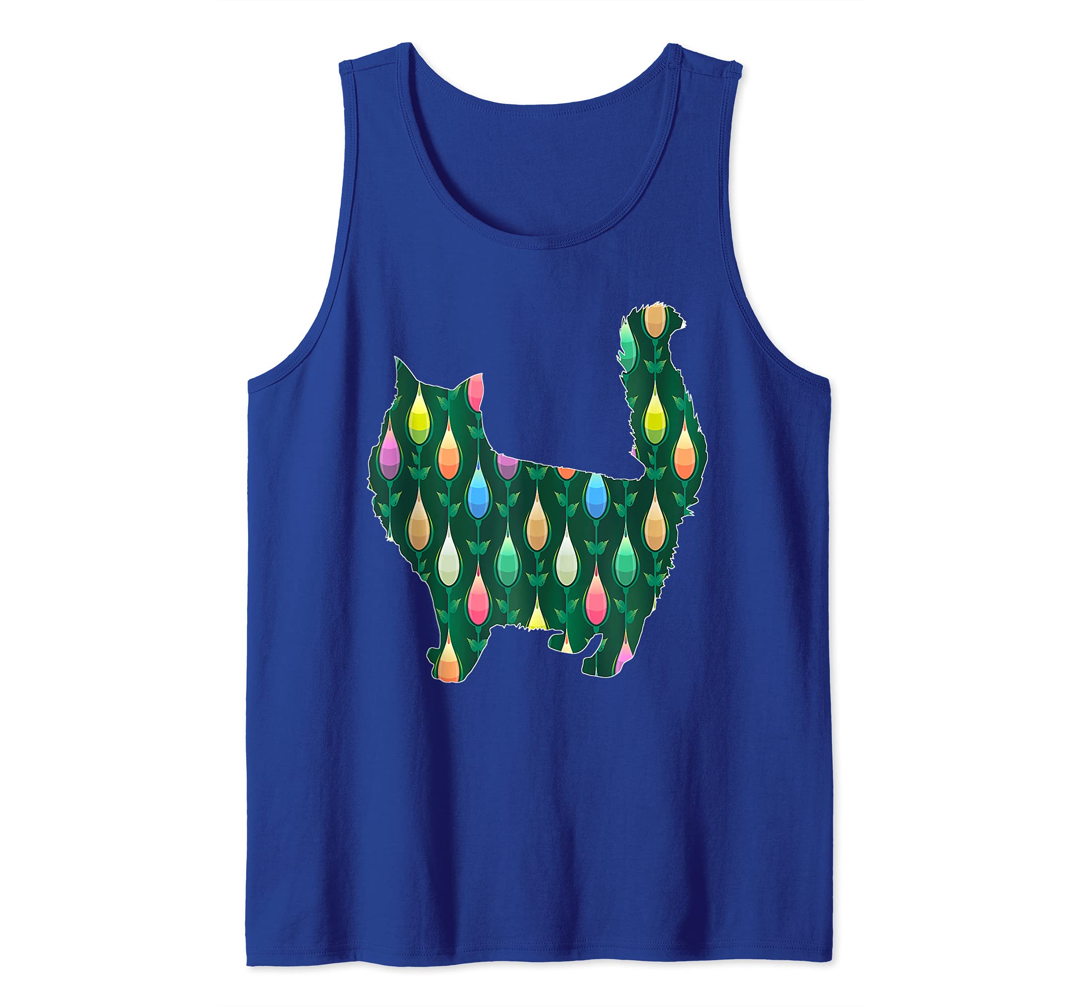 Cute Cat Adorable Kitten Animal Tank Top, Blue, S