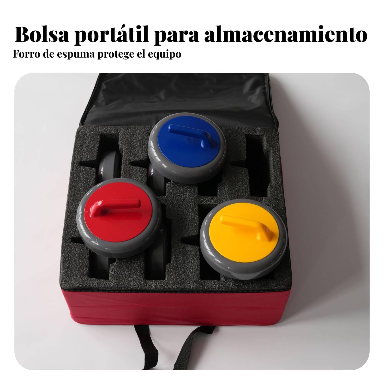 Indoor Palla Gioco da Pavimento con Scorrimento E Struttura Resistente per Attività Ricreative Adatta a Famiglia Ufficio Festa, Rosso, 190MM