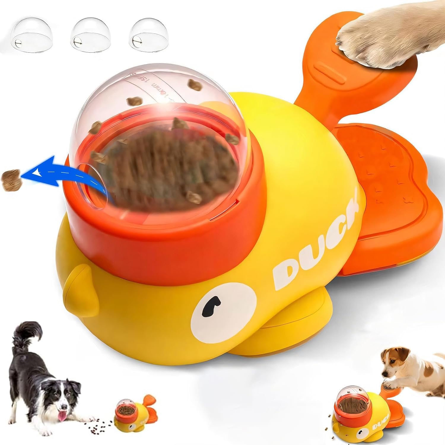 YKealtha 知育玩具 犬 おもちゃ【2025新型 蓋3個入り】犬 猫 おやつ おもちゃ 自動 給餌器 犬用知育玩具 餌入れ 玩具 早食い防止 一人遊び 運動不足対応 ペットのストレスを軽減 孤独感を軽減する 楽しい時間 お手入れ簡単 知育おもちゃ