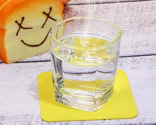 Miniatura 9 de Posavasos cuadrados de silicona de 3.9 x 3.9 x 0.1 in, para bebidas, mesa de café, té (rosa)