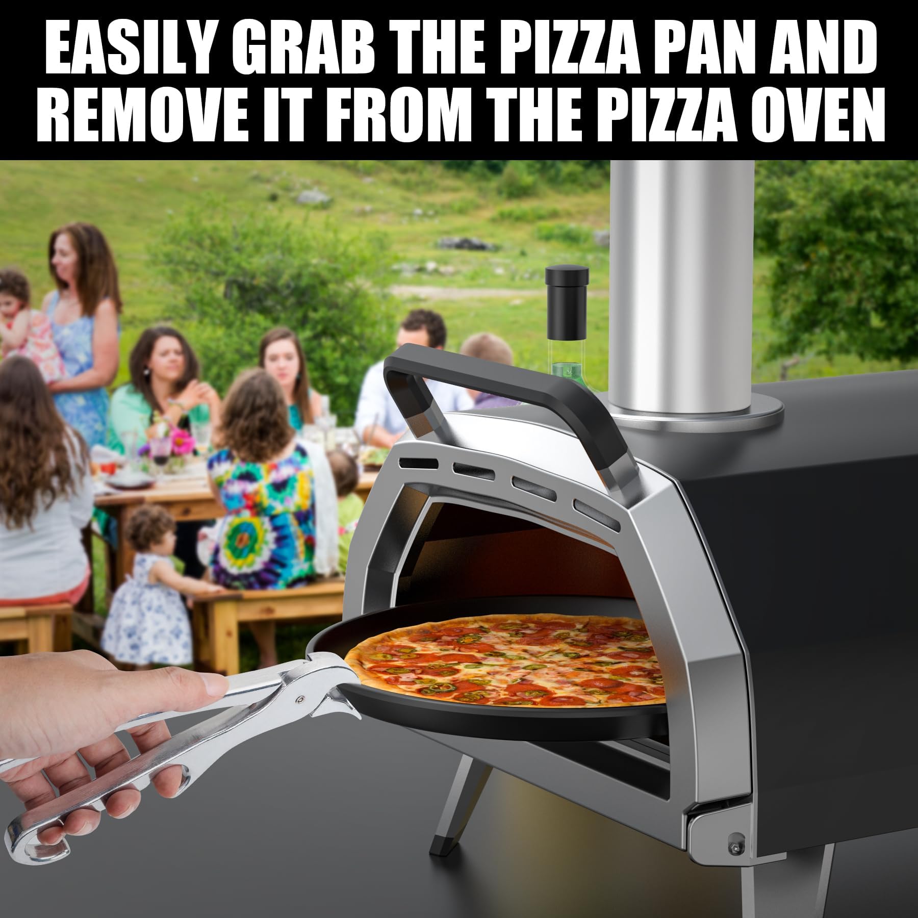 Pinza de sartén de aleación de aluminio de alta calidad, pinzas de pizza resistentes, abrazadera de piedra para levantar platos calientes, cuencos, platos, bandeja con alimentos fuera del microondas,