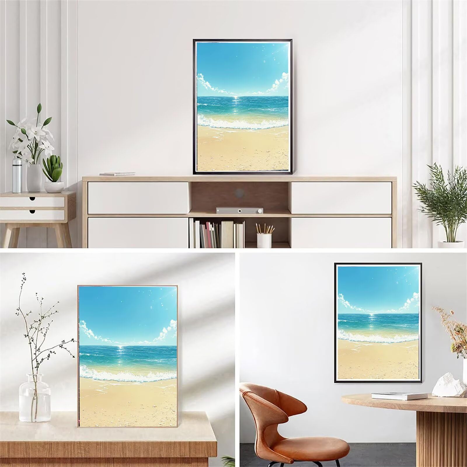 Malarstwo diamentowe 5D, obraz do malowania diamentami, krajobraz, 90 x 120 cm, okrągły obraz dla dorosłych początkujących, z akcesoriami, do samodzielnego wykonania, mozaika, zestaw do dekoracji