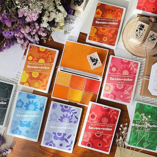 Tampone di inchiostro lavabile in 7 colori di