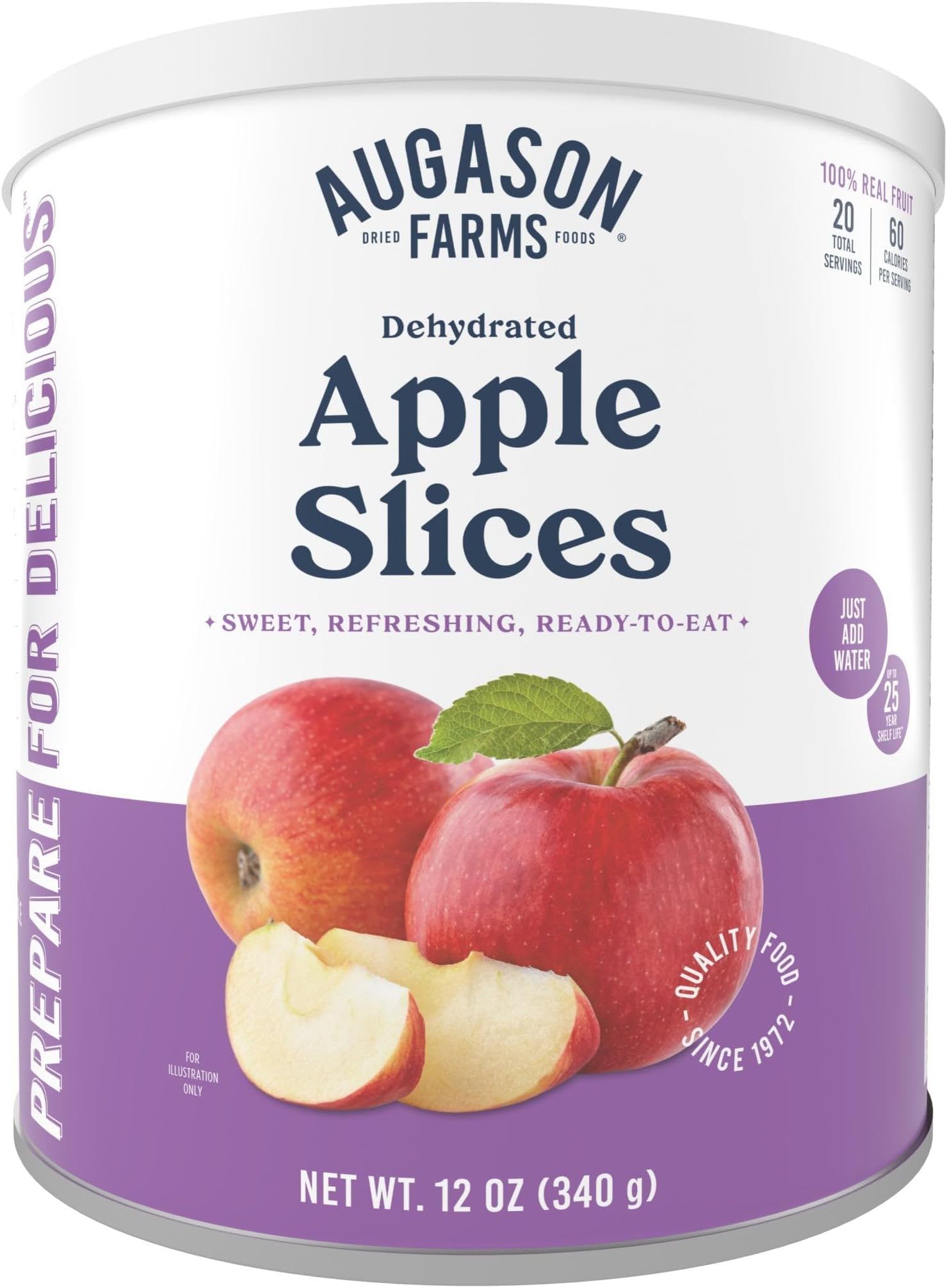 Emergency Food Dehydrated Apple Slices, 19.2 oz
