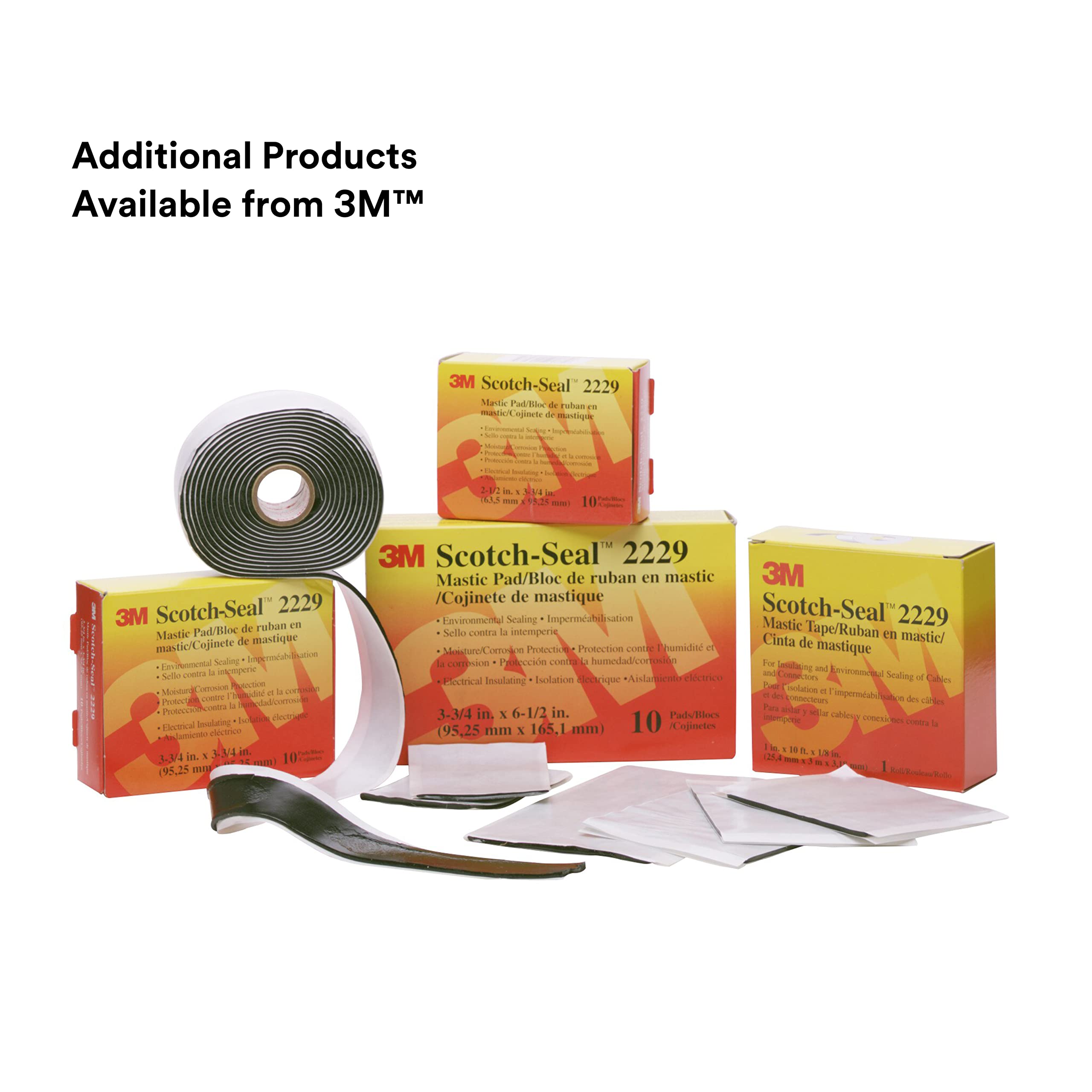 3M Scotch-Seal Mastic Tape 2229, 3 3/4 de largeur, 10 pieds (paquet de 1)