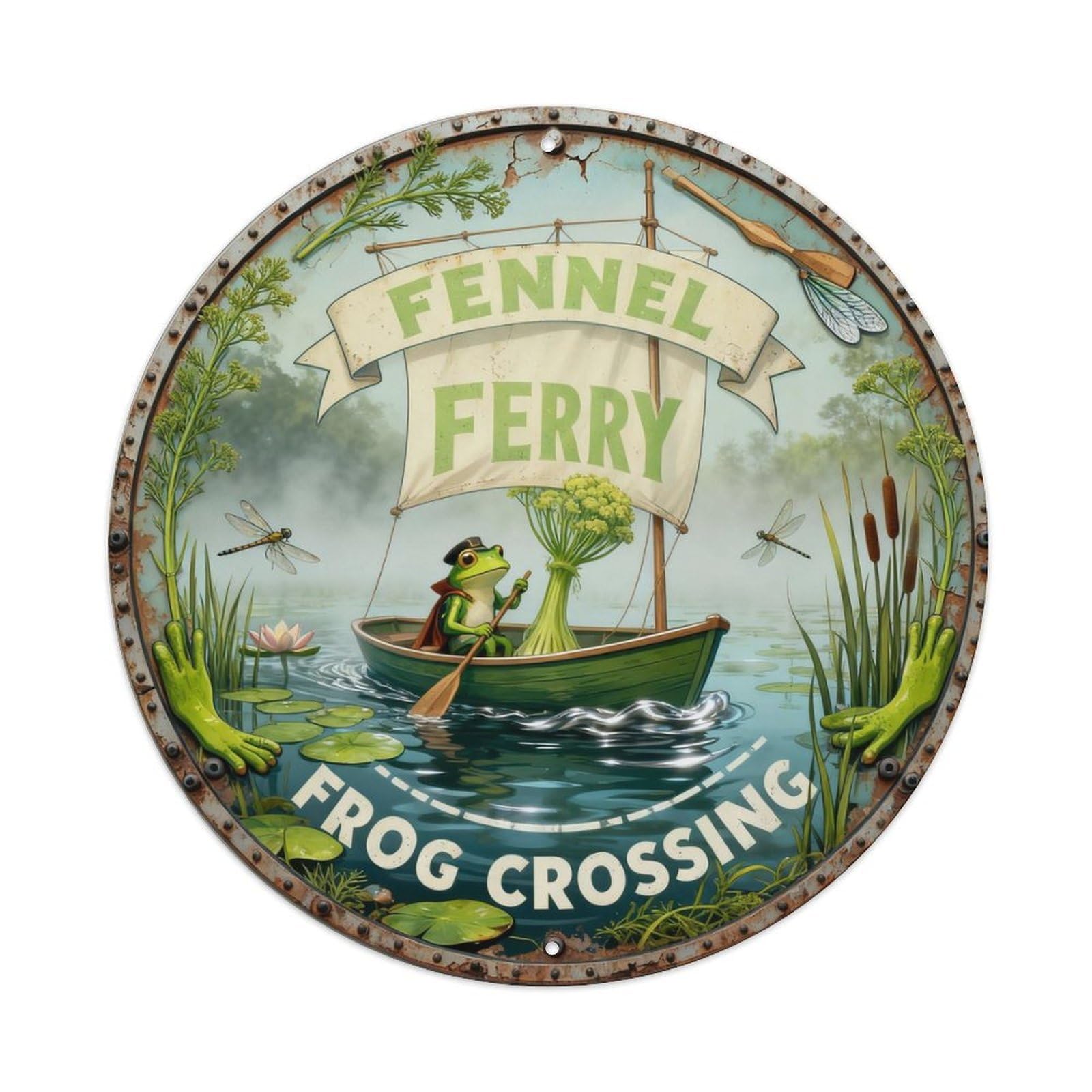 Fennel Ferry Sign Metal Tin Sign Plaque