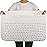 OIAHOMY 75L Blanket Basket, Woven Cotton Rope Basket for Organizing 22x17x12, Used for Living Room, Bedroom, Nursery, Light Yellow & White