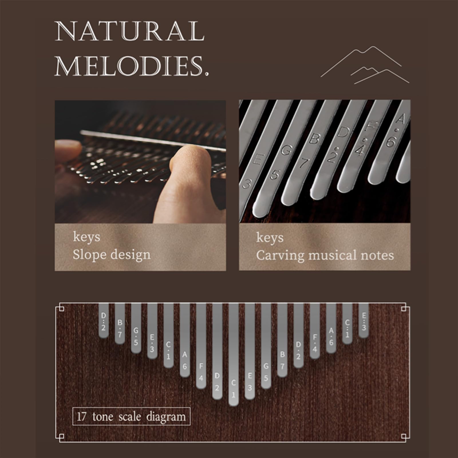 Kalimba - Piano de pulgar portátil profesional de caoba con martillo de afinación, bolsa de transporte, instrucciones (idioma español no garantizado), regalo único ideal de cumpleaños, vacaciones