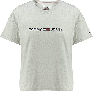 Tommy Hilfiger Women's DW0DW05455-Grey T-Shirts
