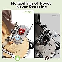 Vista 8 de 3-in-1 Universal Stroller Snack Tray Attachment with Dust Cover Sturdy Stroller Cup Snack Holder Clamp & Silicone Arms Grip Design Baby Travel Gear