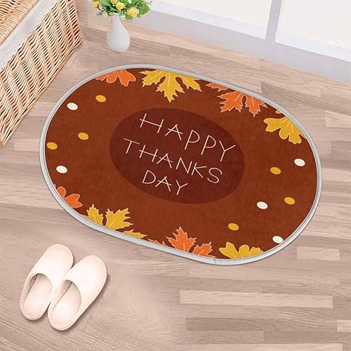Fall Thanksgiving Maple Leaf Bathroom Rugs Bath Mat 15.7x23.6 in Extra Soft Shaggy Memory Foam Shower Rug Non Slip Absorbent Throw Rugs Machine