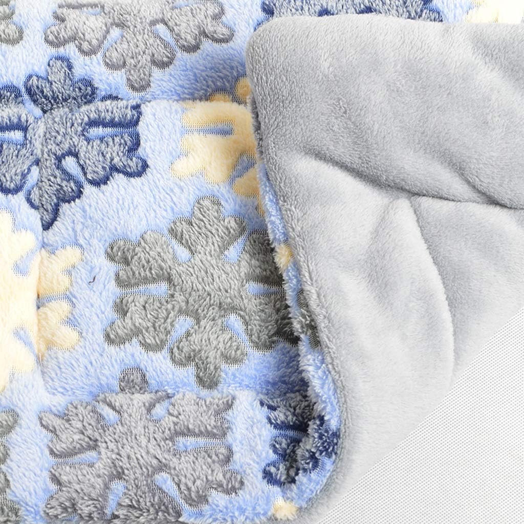 YYDS Pet Nest Pet Cotton Pad Cat Kennel Cat Blanket Dog Mat Nest Pad Cover Dog Blanket Cotton Pad 38 * 55cm Pet Beds (Color : Blue)