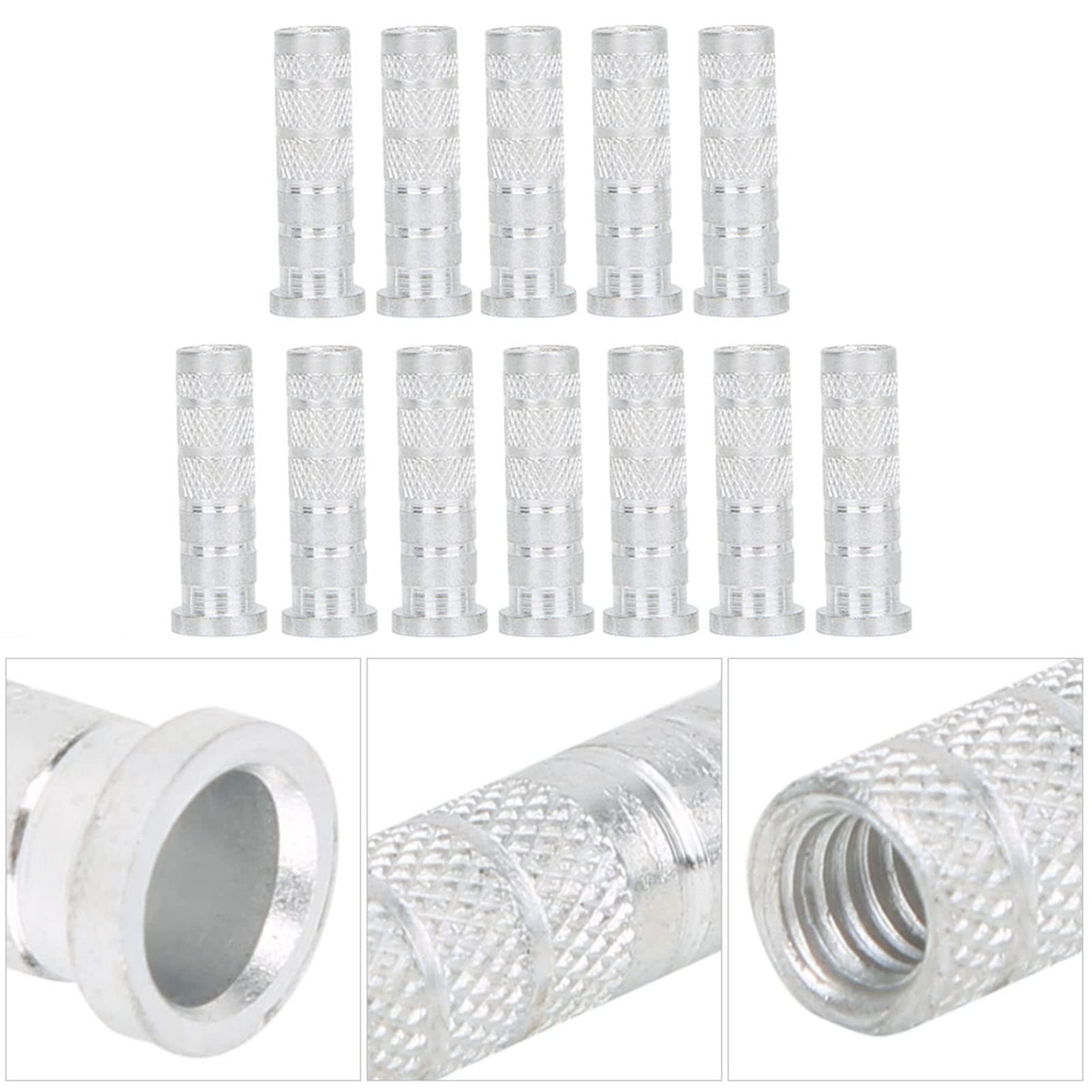 Cocoarm Lot de 12 flèches en aluminium pour tir à l'arc - Inserts de flèches en aluminium - Base légère de 6,2 mm de diamètre - Pointe de flèche - Entraînement du tir à l'arc