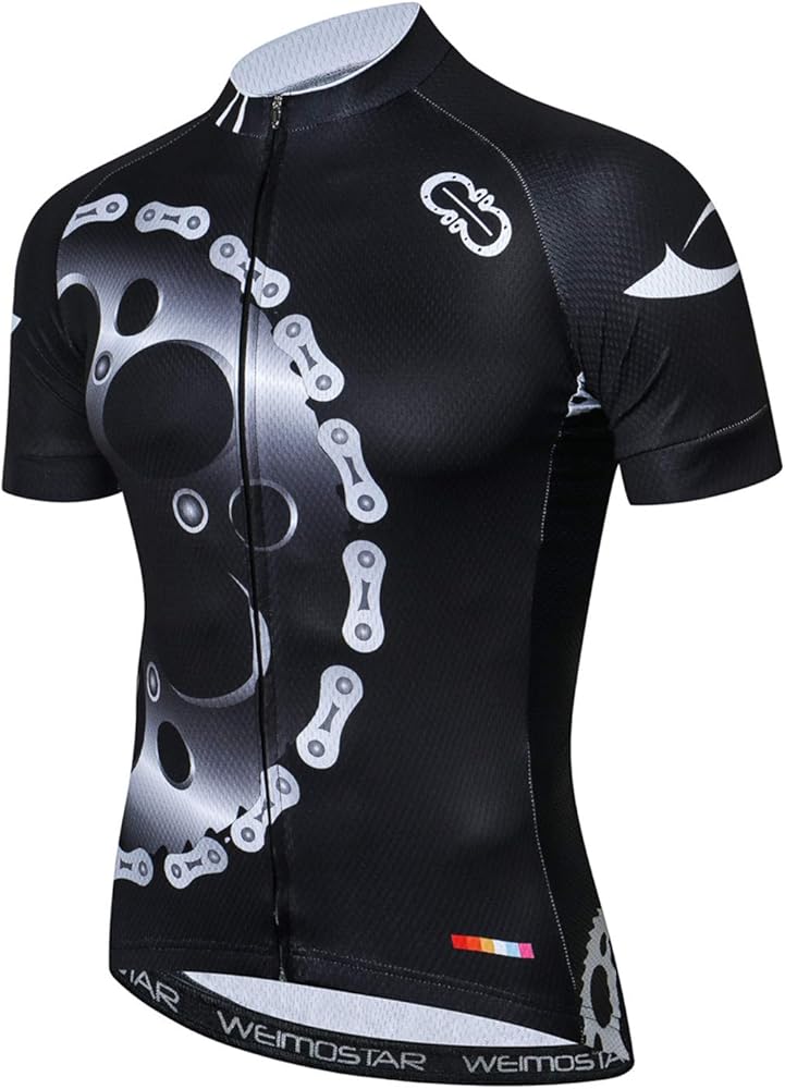 Maillot 3 Poches Arrière Maillot Cyclisme Homme Weimostar - Manches Courtes - Respirant - Séchage Rapide Maillot Respirant