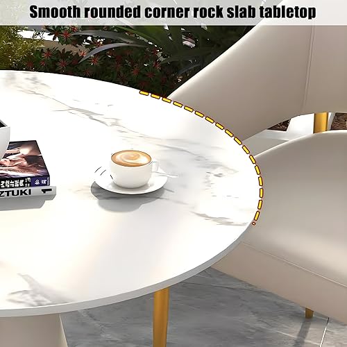 Miniatura 3 de YVYKFZD Mesa redonda de conferencias, mesa de oficina, sala de recepción, mesa de club, juego de mesa de comedor de cocina simple, mesa de sala de