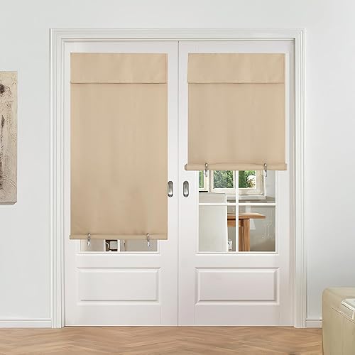 Miniatura 8 de NICETOWN Cortinas de puerta para puerta, portátil, de viaje, Tricia, cortinas de puerta, cortinas opacas de privacidad para puerta francesa, 36 x 72