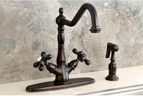 Miniatura 4 de Kingston Brass KS1231AXBS Heritage - Grifo de cocina, 8-916 pulgadas, cromo pulido