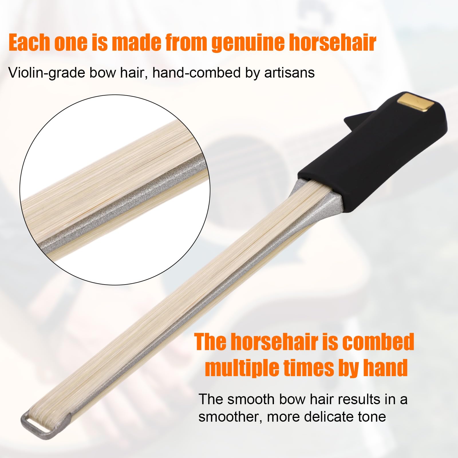 BOXOB Kit Archetto Chitarra 2 in 1, Suonare su Entrambi i Lati Archetto per Chitarra Acustica con Colofonia Carta Vetrata Panno e Borsa Portaoggetti Strumenti Creativi per Strumenti Acustici a Corde