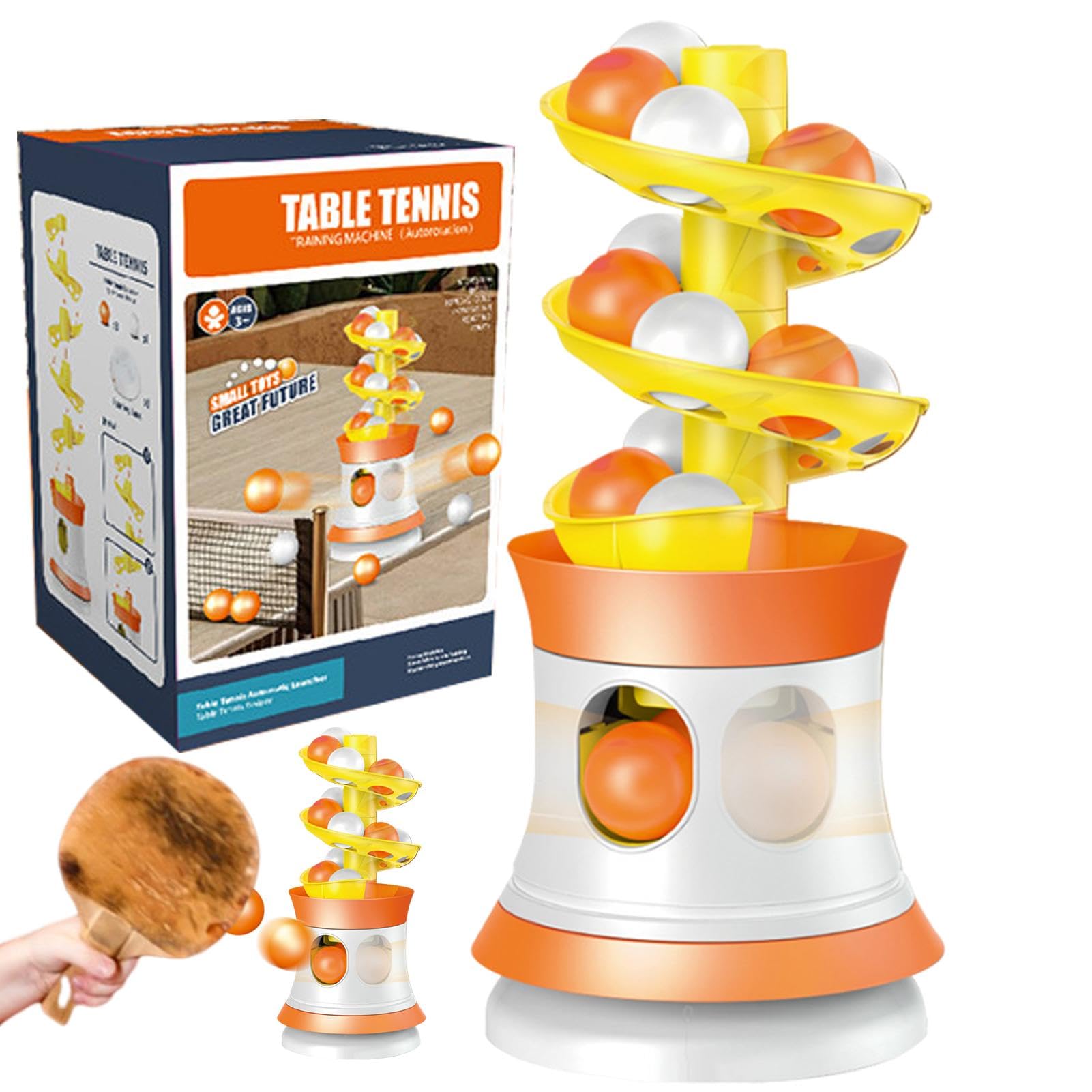 Pong Machine - Pong Automatic Ball Machine Shooter con 16 palline - Portatile Ball Thrower Table Tennis Macchina di Servizio Automatico per principianti per