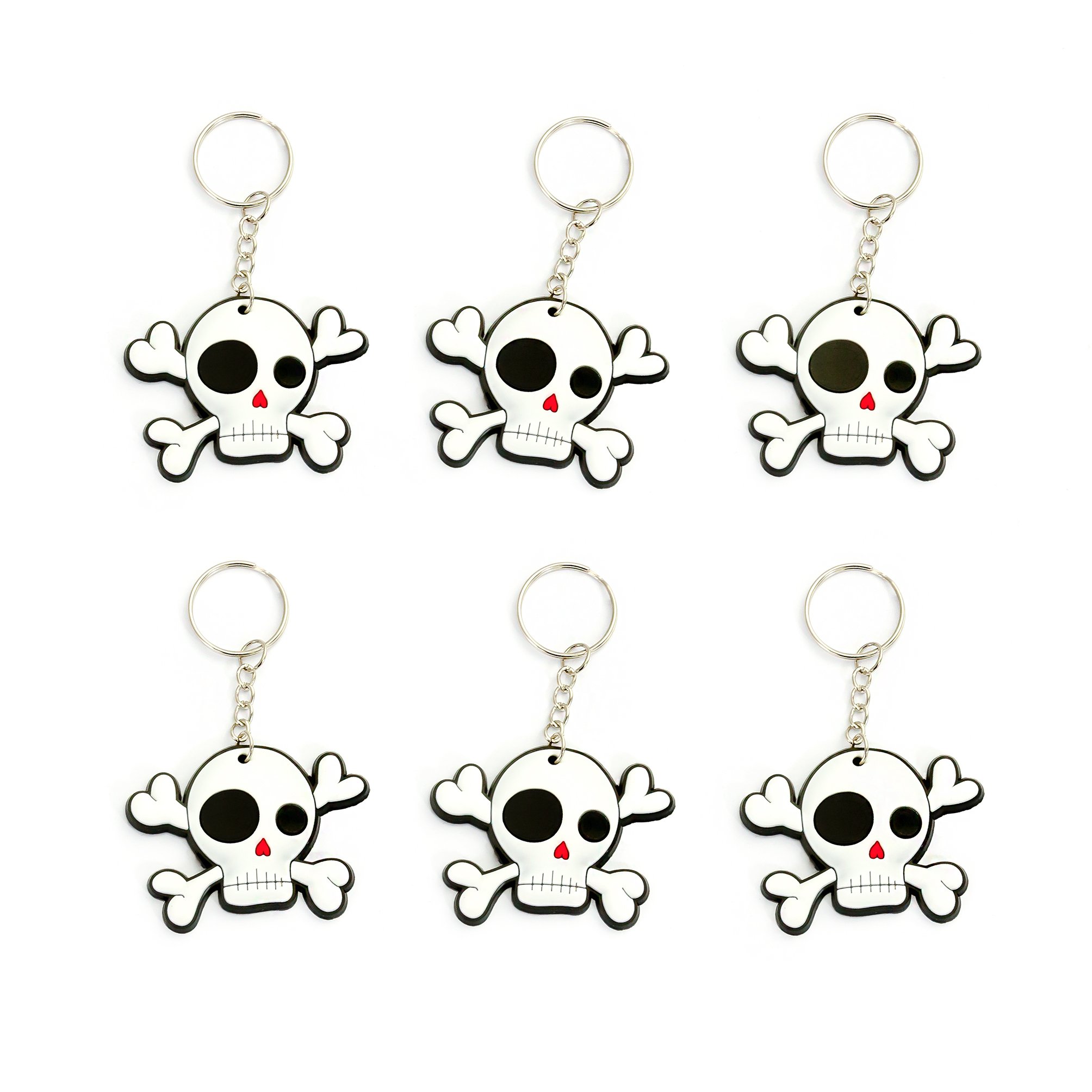 Porte-Clés Tête De Mort Pirate Et Luffy - Alliage Rétro, Style Medium