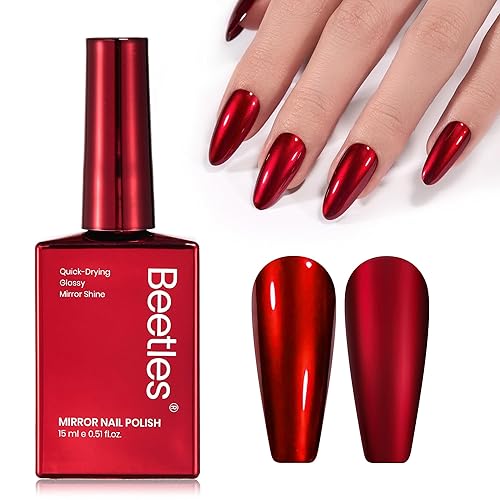 Beetles Red Chrome Nail Polish - Cherry Mirror Chrome Nail