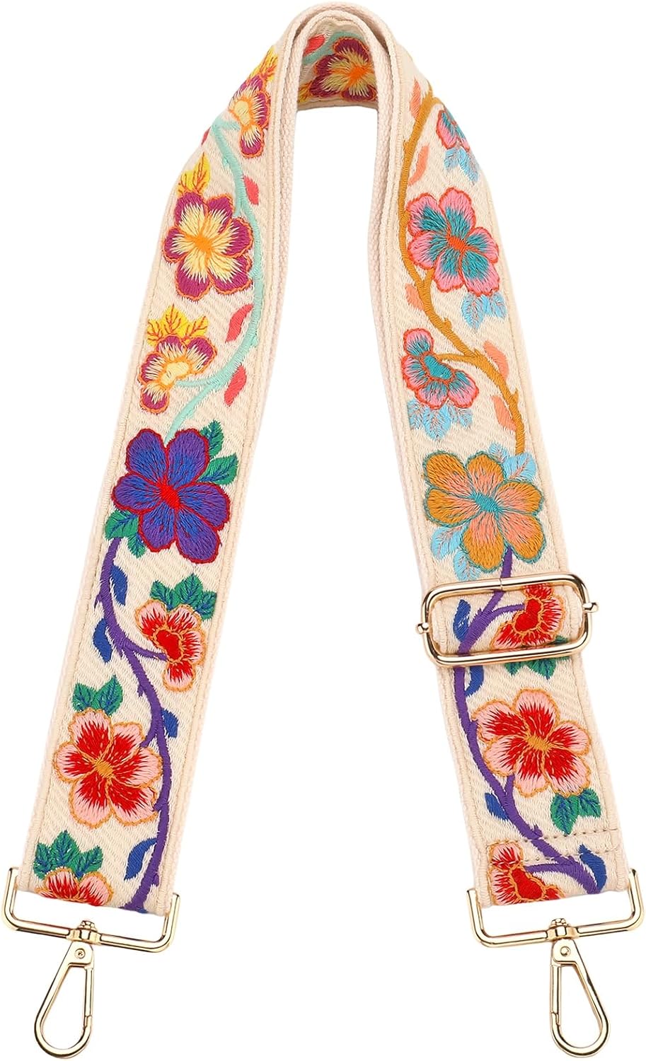 Crochet Flower Purse Strap,Knit Wide Replacement Crossbody for Shoulder Strap Bag Adjustable 2inch Guitar Strap