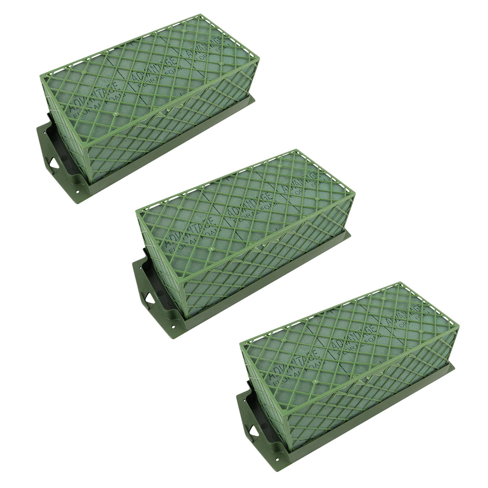 Pomurom 1 Grid Floral Foam, Floral Foam Cage Flower Holder, Floral Foam Block Brick, Caged Florist Foam, Floral Foam For Fresh Flowers For Floral Arrangement Table Centerpiece Wedding Decor, 29.5X11cm