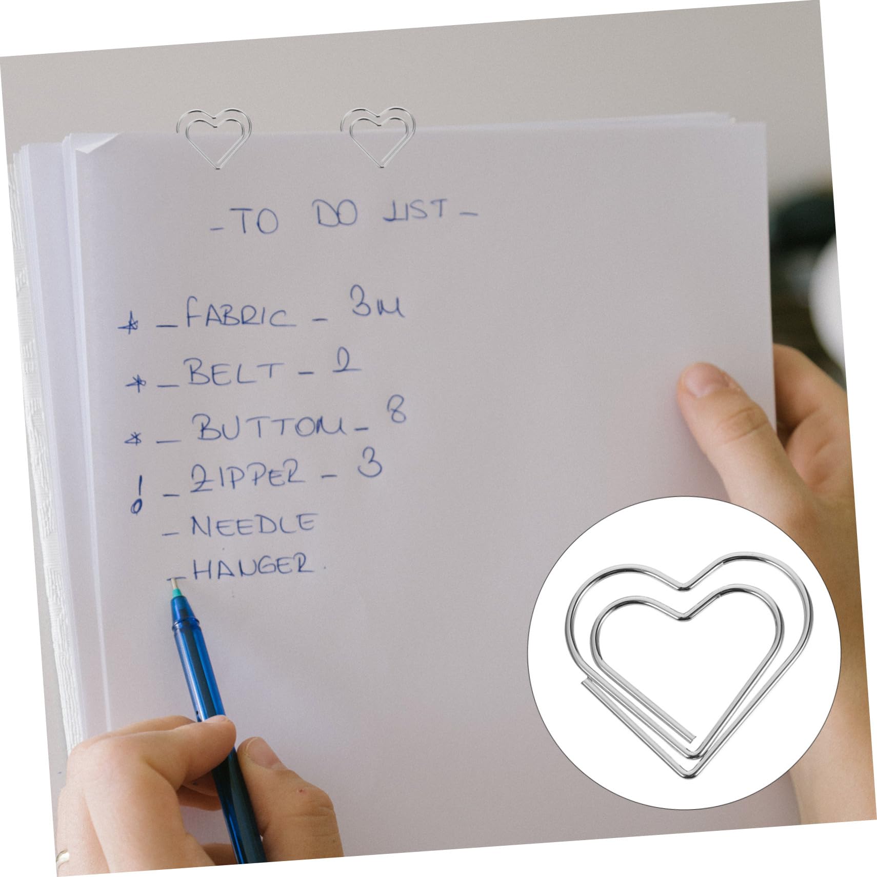 DOITOOL 4 Sätze Herzförmige Büroklammern Dekorative Büroklammern Aus Metall Für Dokumente Notizen Fotos Kreative Lesezeichen Für Büro Und Schule Delicate Paper Clips 100 Stück * 4