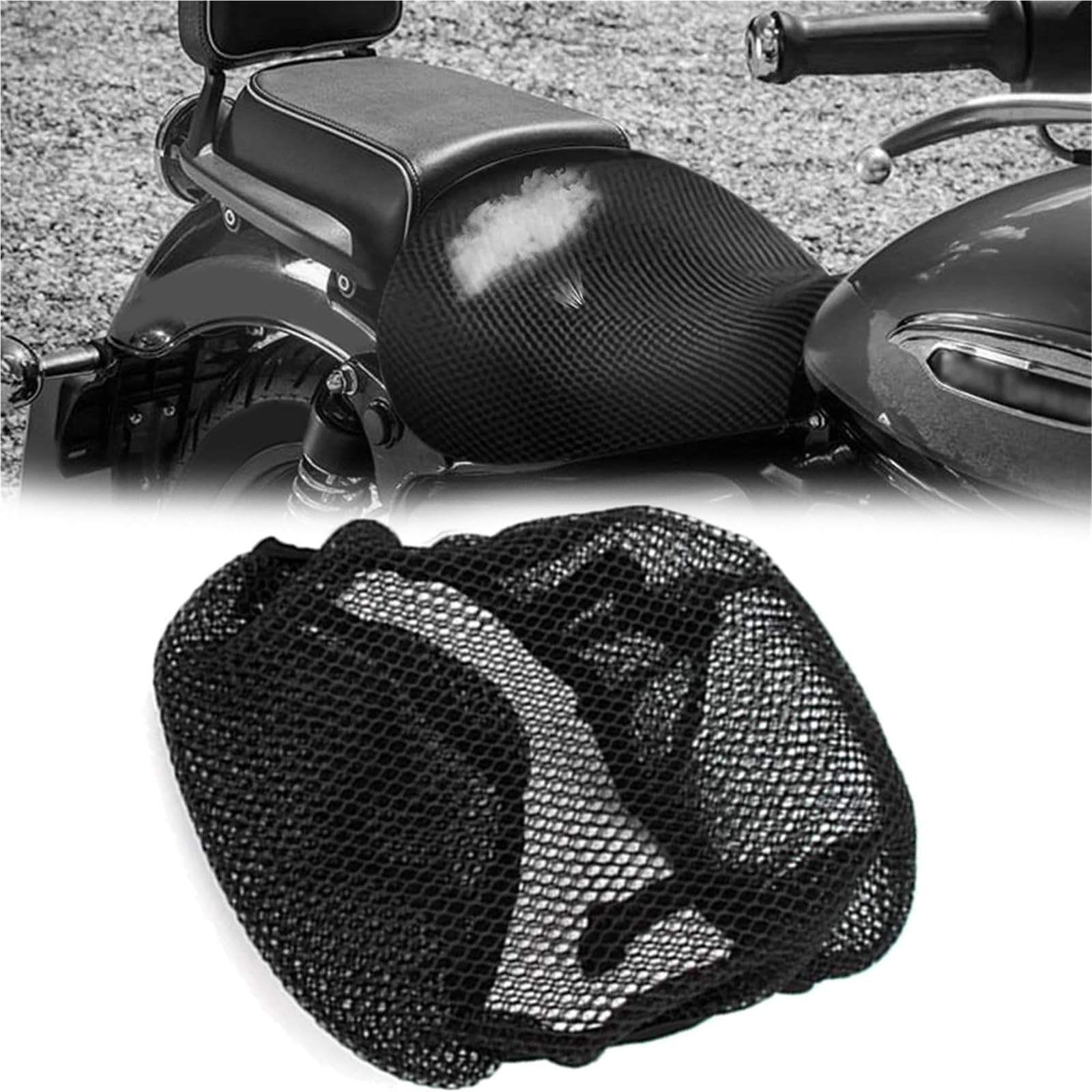 Housse de siège Meteor 350 en maille 3D isolante pour Royal Enfield