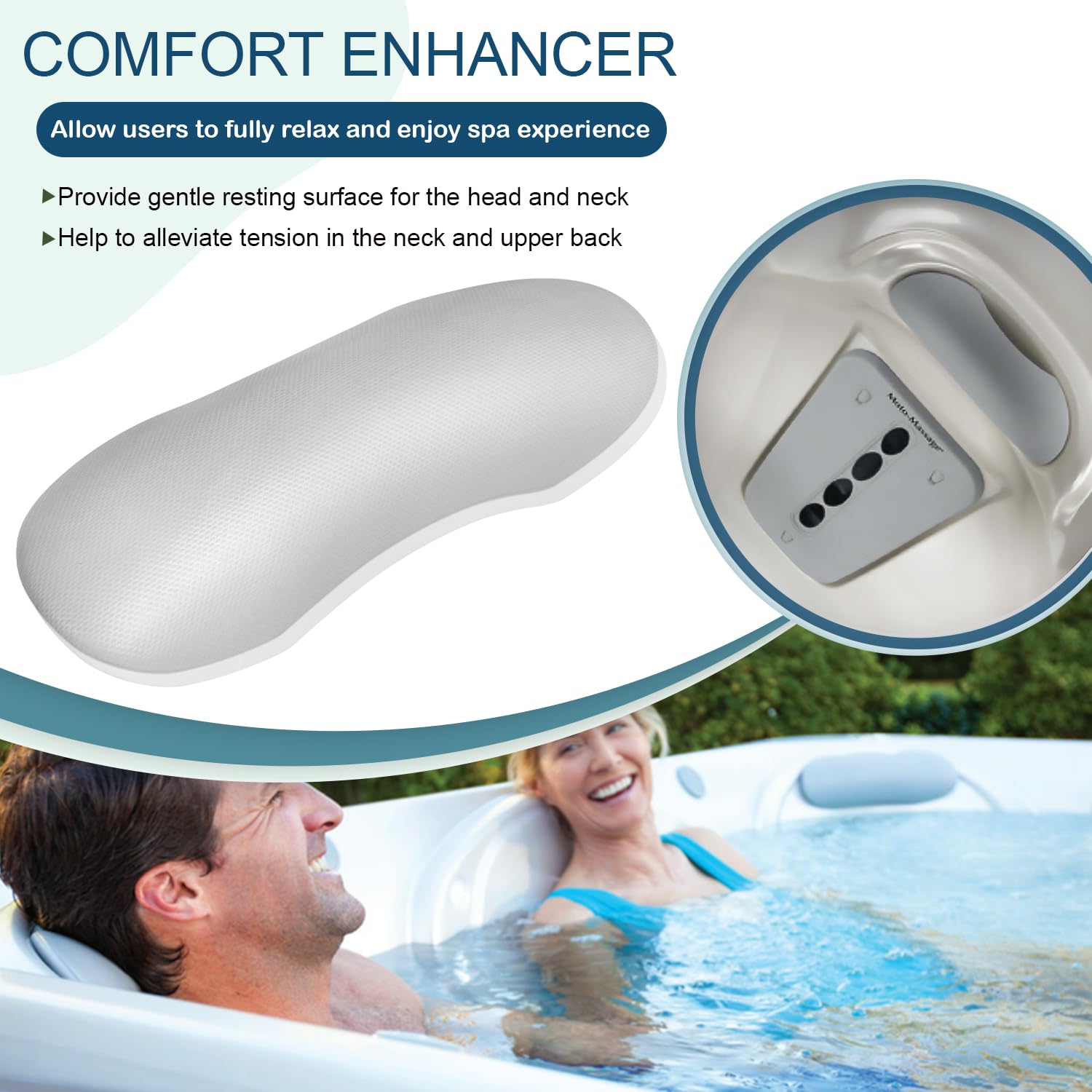 Paquete de 4 almohadas de repuesto 77444 para aguas termales, puntos calientes, Watkins Spas 2011-actual, 11.2 pulgadas de largo x 4 pulgadas de ancho, compatible con relé de modelo, Rhythm, Tempo,